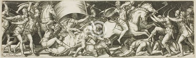 Battle of Cavaliers and Infantrymen, 1550/1572. Creator: Etienne Delaune.