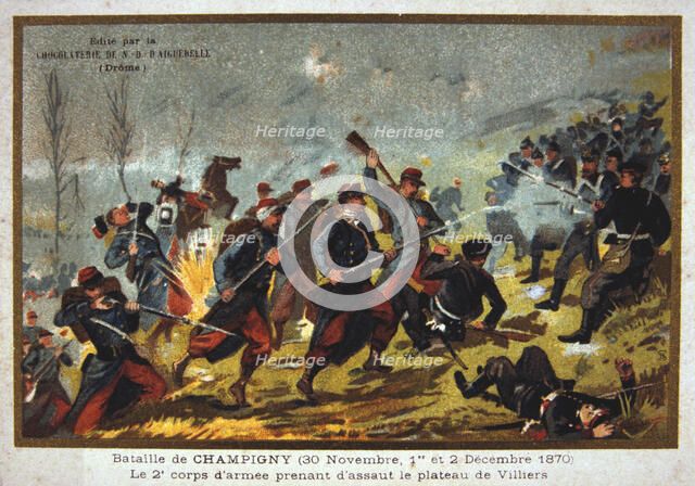 Battle of Champigny, Franco-Prussian war, 30th November-2nd December 1870. Artist: Unknown