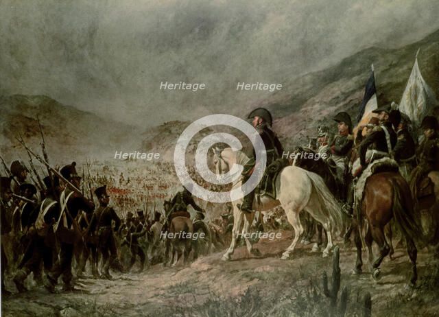 Battle of Chacabuco in 1817, oil.