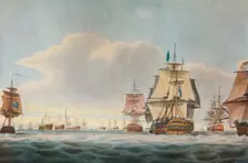 Battle of Copenhagen c1801. Artist: Nicholas Pocock