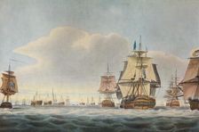 Battle of Copenhagen c1801. Artist: Nicholas Pocock