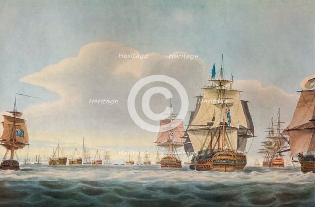 'Battle of Copenhagen', c1801. Artist: Nicholas Pocock.