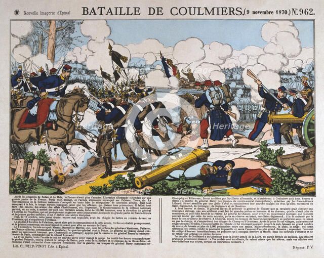 Battle of Coulmiers, Franco-Prussian War, 9th November 1870. Artist: Anon