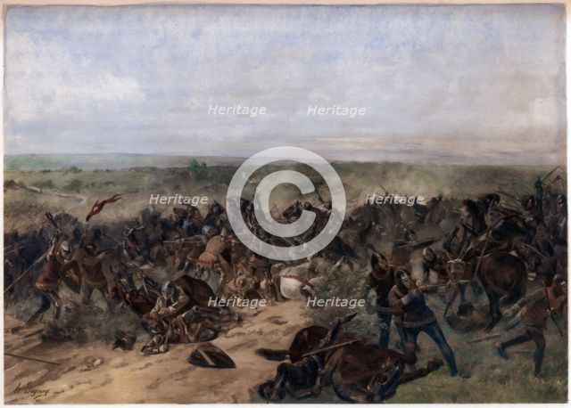 Battle of Crécy, 26th August 1346. Creator: Unknown.