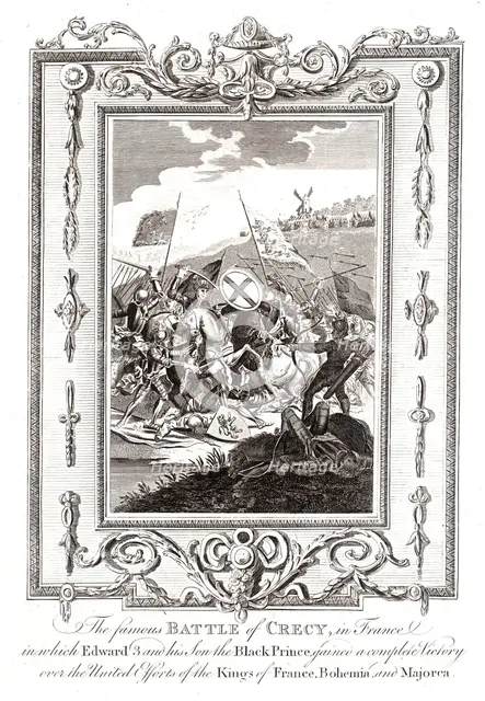 Battle of Crecy in France, 1346 Creator: Unknown.