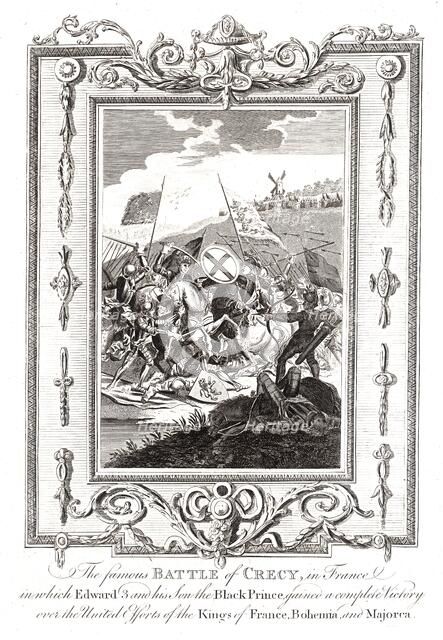 Battle of Crecy in France, 1346 Creator: Unknown.