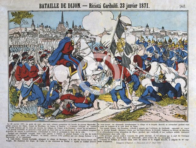 Battle of Dijon, Franco-Prussian War, 23rd January 1871. Artist: Anon