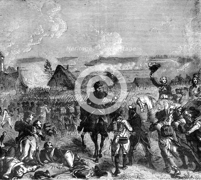 Battle of Fleurus, 16 June 1794 (1882-1884). Artist: E Deschamps