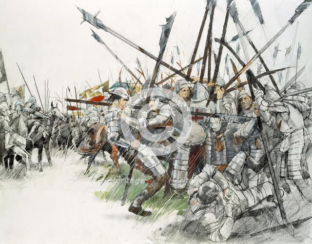 Battle of Flodden Field, 1513, (c1990-2010). Artist: Ivan Lapper.