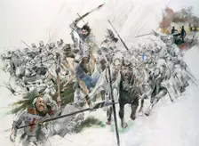 Battle of Flodden Field, 1513, (c1990-2010). Artist: Ivan Lapper