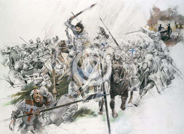 Battle of Flodden Field, 1513, (c1990-2010).  Artist: Ivan Lapper.