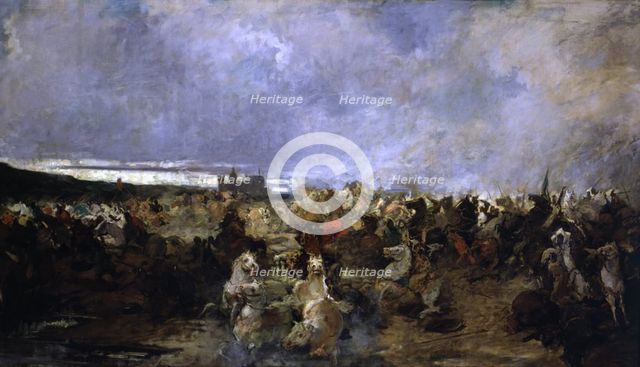 Battle of Guadalete (711), represents the development of the battle with the flight of the Goths …