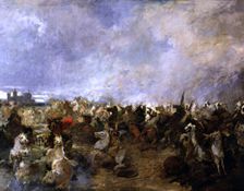 Battle of Guadalete (711), represents the development of the battle with the flight of the Goths …