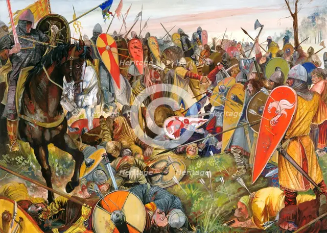 Battle of Hastings, 1066. Artist: Jason Askew.