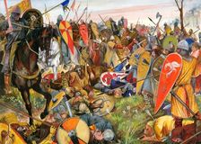 Battle of Hastings, 1066. Artist: Jason Askew