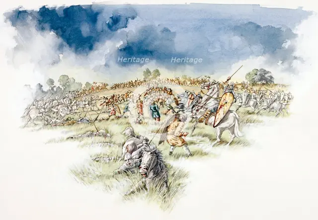 Battle of Hastings, 1066 (c1990-2010). Artist: Peter Dunn.
