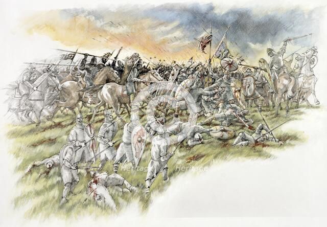 Battle of Hastings, 1066 (c1990-2010). Artist: Peter Dunn.