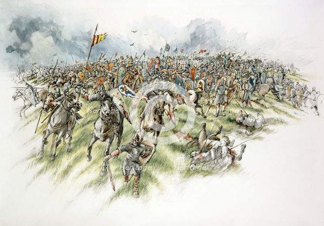 Battle of Hastings, 1066 (c1990-2010). Artist: Peter Dunn.