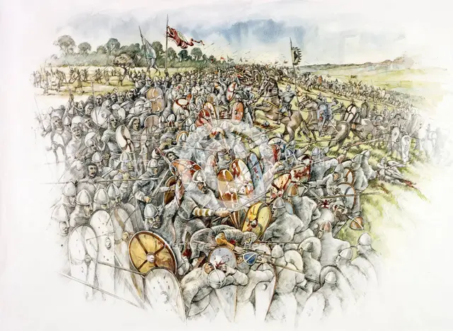 Battle of Hastings, 1066 (c1990-2010). Artist: Peter Dunn.