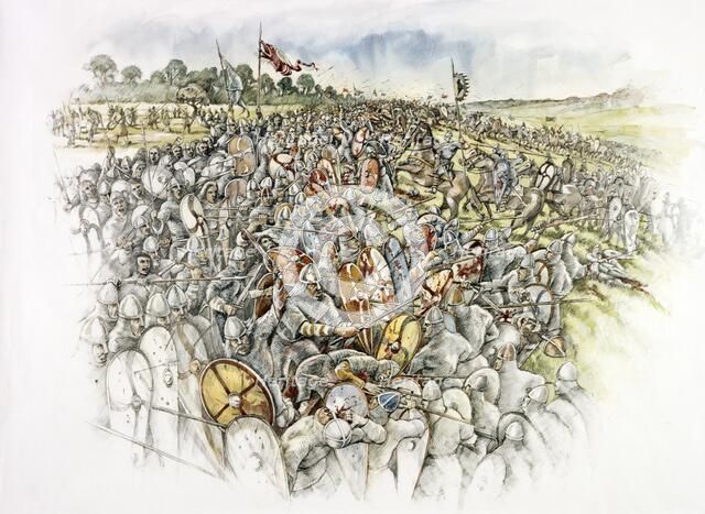 Battle of Hastings, 1066 (c1990-2010). Artist: Peter Dunn.