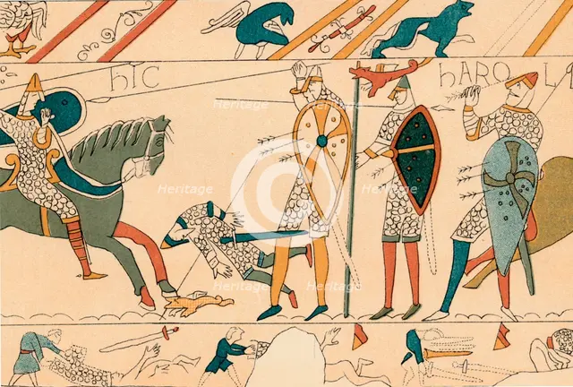 'Battle of Hastings & Death of Harold', (19th century?). Creator: Unknown.