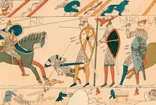 Battle of Hastings & Death of Harold (19th century?). Creator: Unknown