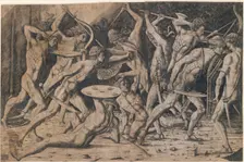 Battle of Hercules and the Giants, 15th century., 15th century. Creator: Anon