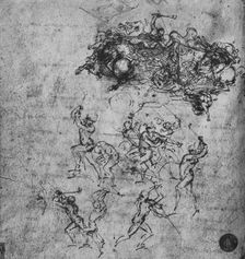 Battle of Horsemen and of Footsoldiers c1480 (1945). Artist: Leonardo da Vinci