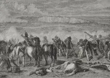 Battle of Jemappes (6 November 1792), French Revolutionary Wars, 1876. Creator: Alexandre Hurel