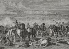 Battle of Jemappes (6 November 1792), French Revolutionary Wars, 1876. Creator: Alexandre Hurel