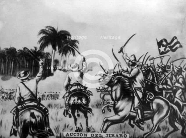 Battle of Jibaro, (1876), 1920s. Artist: Unknown