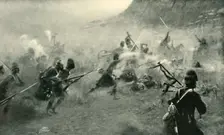 Battle of Kandahar - "The 92nd Are To Take The Guns" (1901). Creator: Unknown