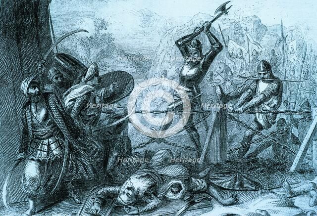 Battle of Las Navas de Tolosa (1212), engraving.