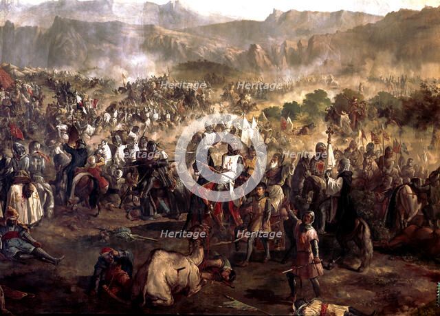 Battle of Las Navas de Tolosa (1212), oil painting, 19th century.