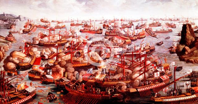 Battle of Lepanto, October 1571. Artist: Unknown