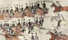 Battle of Little Bighorn, Montana, USA, 25-26 June 1876 (c1900). Artist: Amos Bad Heart Buffalo