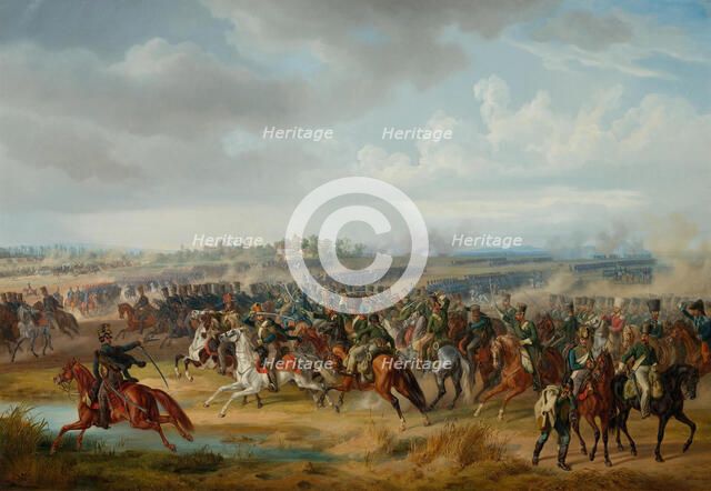Battle of Pápa on 12 Juny 1809, 1844. Creator: Adam; Albrecht (1786-1862).