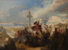 Battle of Poitiers, 25 October 732, 1830s. Creator: Baron Charles de Steuben (French), circle of