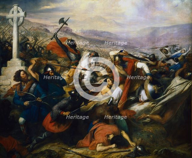 Battle of Poitiers, France, 732 (1837). Artist: Charles Auguste Guillaume Steuben