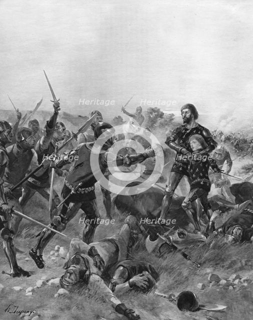 Battle of Poitiers, France, 1356. Artist: Unknown