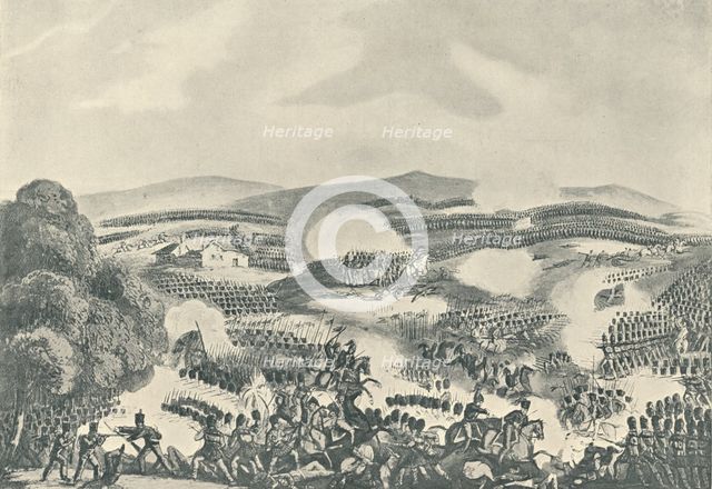'Battle of Quatre Bras, June 16, 1815', 1815 (1909). Artist: Thomas Sutherland.