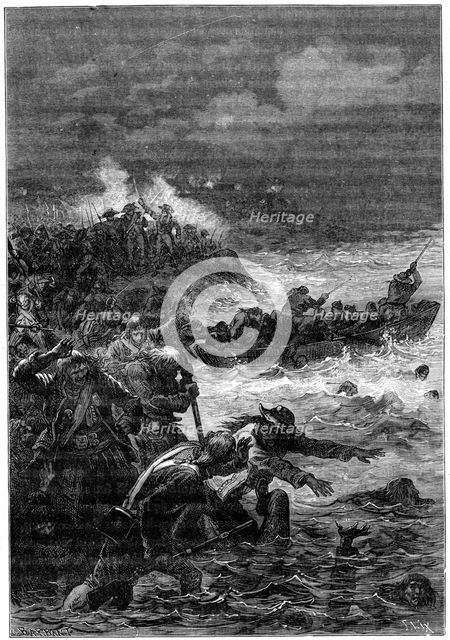 Battle of Quiberon, 1898. Artist: Barbant
