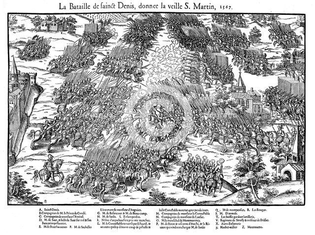 Battle of St Denis, French Religious Wars, 10 November 1567 (1570). Artist: Jacques Tortorel