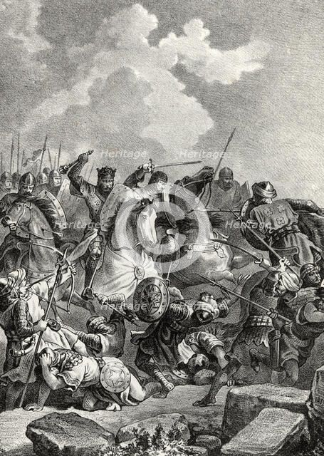 Battle of Salado, victory of the Christian army of Alphonse XI of Castile, Alphonse VI of Portuga…