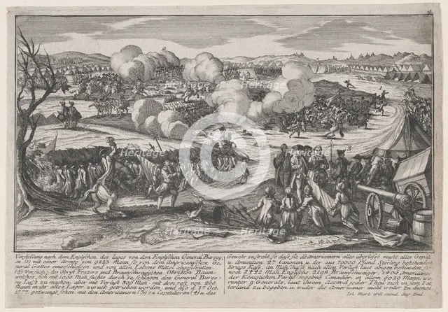 Battle of Saratoga (September 19, 1777). Creator: Johann Martin Will.