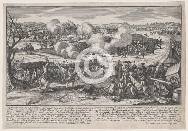 Battle of Saratoga (September 19, 1777). Creator: Johann Martin Will.