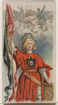 Battle of Sedan, Germany, from the Holidays series (N80) for Duke brand cigarettes, 1890., 1890. Creator: George S. Harris & Sons