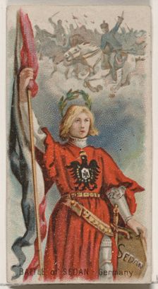 Battle of Sedan, Germany, from the Holidays series (N80) for Duke brand cigarettes, 1890., 1890. Creator: George S. Harris & Sons