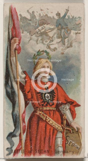 Battle of Sedan, Germany, from the Holidays series (N80) for Duke brand cigarettes, 1890., 1890. Creator: George S. Harris & Sons.