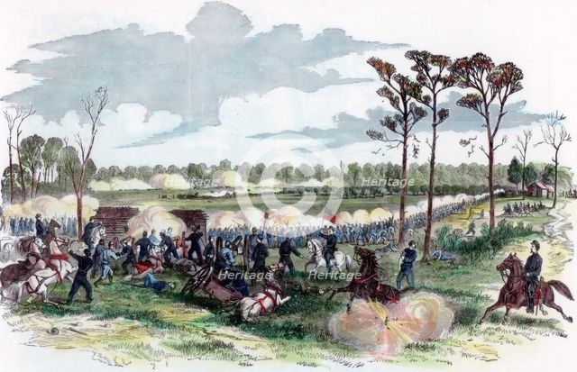 Battle of Shiloh, Tennessee, American Civil War, 6 April 1862. Artist: Unknown